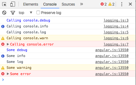 Logging in AngularJS